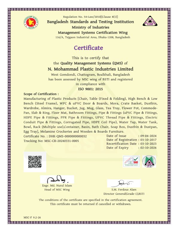 ISO 9001 : Quality Management Systems
