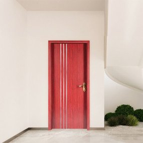 N Mohammad WPC Door with SS Bit (Maroon) - NMB 03